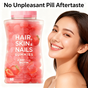 Integratori Vitaminici Superfood per Adulti, Gommose Vegane alla Biotina per <span class=keywords><strong>Capelli</strong></span>, Pelle <span class=keywords><strong>e</strong></span> <span class=keywords><strong>Unghie</strong></span>, 100% Naturali OEM - Product Image 4