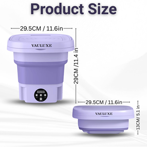 Lave-linge électrique portable 8L à chargement par le haut en plastique pour sous-vêtements, chaussettes et usage domestique en dortoir - Product Image 2