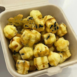 Hand-painted Trendy Cake Packaging Box Biodegradable Lunch Box Take-out Fruit Salad Disposable Food Container Hamburger Box LJ61 - Product Image 2