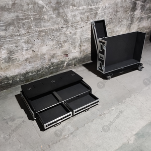 กล่องใส่เครื่องควบคุมดีเจ KKmark สำหรับคอนโซล <span class=keywords><strong>Allen</strong></span> and <span class=keywords><strong>Heath</strong></span> <span class=keywords><strong>SQ5</strong></span> SQ6 พร้อมช่องเก็บของด้านข้างและล้อ - Product Image 1