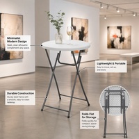 Table de pique-nique légère et portable la plus vendue, centre de table, décoration de mariage, table pliante d'extérieur en plastique blanc, chaises, hôpital