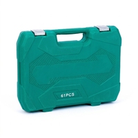 Ensemble d'outils mécaniques à main de 61 pièces, OEM, acier au chrome-vanadium, clé à douille, clé combinée, trousse de réparation automobile, coffret rigide LIKO