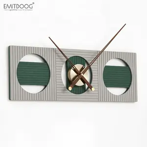 Dorsémetteur — horloge murale en bois façonnées, <span class=keywords><strong>Radio</strong></span> personnalisée, décor de maison, montres murales modernes en cuivre, à mains en noyer, Style nordique, Art - Product Image 1