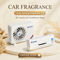 Diffuseur de parfum de voiture innovant à énergie solaire, rotatif automatiquement, en forme de climatiseur, aromathérapie avec des senteurs d'huiles essentielles longue durée