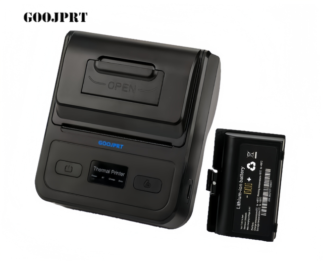 3inch 80mm Thermal Supermarket Label Printer Continuous Printing Mini Stock Clothing Label Black/White USB/FCC Certified 203DPI