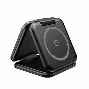 ポータブル磁気3in1ワイヤレス充電ドック折りたたみ式15W急速充電ステーション複数デバイス対応スマートフォンホルダー - Product Image 2