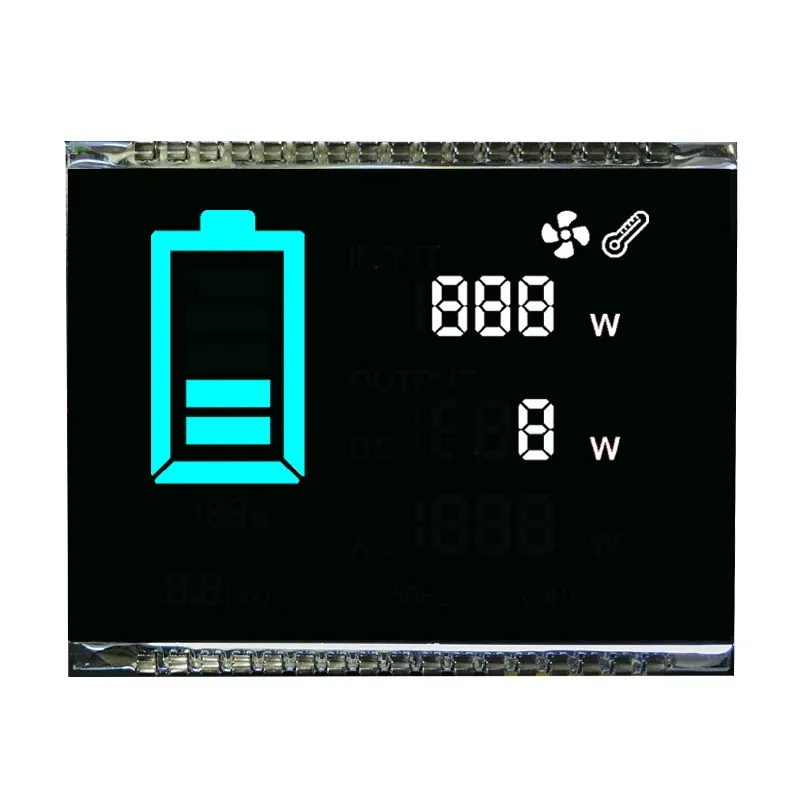 Personnalisé VA 7 segments 4 Chiffres LCD Affichage BROCHES Connecter Avec Rétro-Éclairage