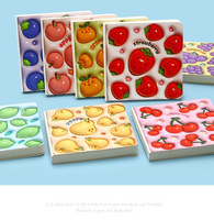 Carnet de fruits carré vierge page intérieure 100 feuilles cahier de conception de fruits différents