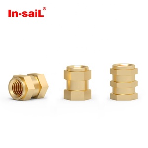 Bộ phận chính xác ISO chủ đề Mill chèn mù ren chèn <span class=keywords><strong>Hex</strong></span> Brass <span class=keywords><strong>Nut</strong></span> khuôn trong chèn cho ép nhựa - Product Image 2