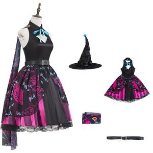 Disfraz de Cosplay de Jinx de League of Legends, Traje Rebel Loli con Cinturón, Guantes y Collar para Actuaciones en Escenario, Halloween y Fiestas - Product Image 6
