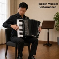 Accordéon 37 touches 96 basses, cadre en érable avec clavier à lamelles italiennes, accordéon OEM personnalisé