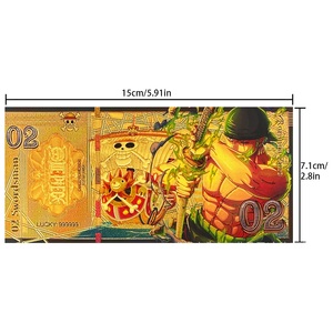 Carte de collection de billets de banque japonais à l'effigie de l'épée de l'Anime Pirate, avec feuille d'or, 8 designs, cadeau de collection - Product Image 3