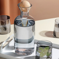 Bouteille d'eau en verre en forme d'échelle avec logo personnalisé Ensemble bouilloire en verre de bouteille de jus de fruits fantaisie en verre transparent