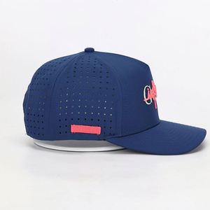 Gorra Deportiva de Béisbol de 5 Paneles con Estampado Personalizado, 100% Algodón, Patrón de Letras, Bordado 3D, Perforaciones Láser - Product Image 4