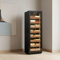 Humidor Électrique en Bois de Cèdre avec Capacité de 420L, Contrôle par Application, pour Stockage Domestique