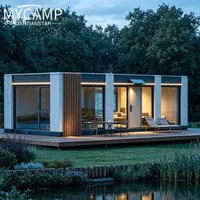 Maison conteneur hôtelière portable type capsule spatiale, préfabriquée modulaire, 20 et 40 pieds, pour zones forestières et paysagères, avec modules d'habitation (chambre et séjour)