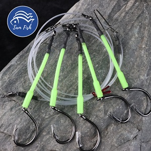 Hameçons circulaires Demon en acier à haute teneur en carbone pour la pêche en eau profonde avec manchon lumineux pour la pêche en eau salée au cabillaud et à la <span class=keywords><strong>carpe</strong></span> - Product Image 1