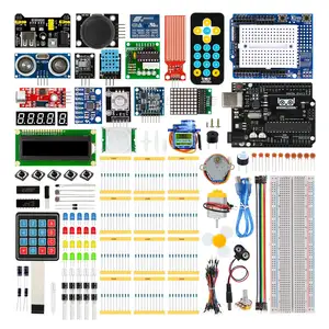 Kit pemula Super termasuk papan sirkuit Iic Jumper kawat Set R3 dengan Tutorial komponen proyek Kit pemula Arduino