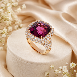 Anello floreale rosso-rosa, dal design elegante e un accessorio alla moda per l'uso quotidiano. - Product Image 3