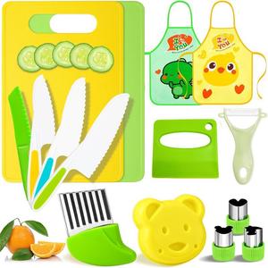 37pcs ensemble d'outils <span class=keywords><strong>de</strong></span> <span class=keywords><strong>cuisine</strong></span> en plastique pour enfants moule à gaufrer pour aliments pour bébés et <span class=keywords><strong>planche</strong></span> à découper pour apprendre à cuisiner - Product Image 2