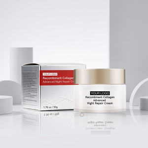 Crème réparatrice de barrière cutanée au collagène recombinant avec vitamine E pour peaux sensibles, hydratation apaisante, soin <span class=keywords><strong>anti</strong></span>-âge, OEM, étiquette privée - Product Image 1