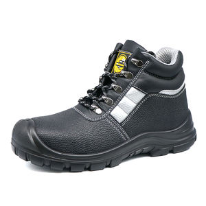 MAXITOUGH-Zapatos de protección de seguridad para hombre, suela de PU/PU para transporte logístico con punta de acero, resistente al agua, color negro, logotipo personalizado - Product Image 1