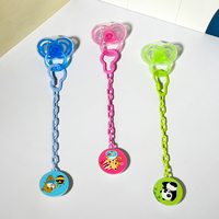 Attache-sucette pour bébé de qualité alimentaire en gros, vente chaude, distributeur portable de sucettes pour bébé, sucette en plastique personnalisée, attache-sucette pour enfants