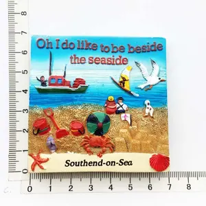 Custom Fridge Magnets Bulk Funny Word Southend-on-Sea Souvenir Tourist Gift 3D Best Magnet Fridge