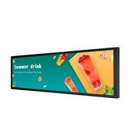 PC Embedded Semi-Outdoor/Indoor X86 Layar LCD Ultra Wide Stretched Bar 24,5 inci untuk Penerbitan Iklan dan Penunjuk Arah