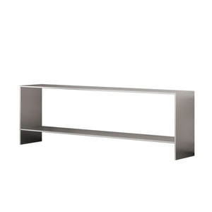 Soporte de TV Moderno de Acero Inoxidable con Estantes de Almacenamiento, Consola Multimedia Minimalista para Sala de Estar - Product Image 5