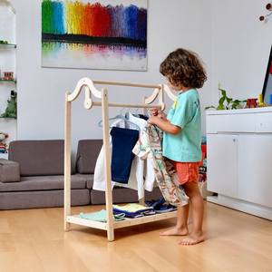 202407 Dressing Up Rail Placard Enfants <span class=keywords><strong>Porte</strong></span>-<span class=keywords><strong>Manteau</strong></span> <span class=keywords><strong>Montessori</strong></span> En Bois Enfants Vêtements Rack Élégant et Fonctionnel Toddler Garde-robe - Product Image 5