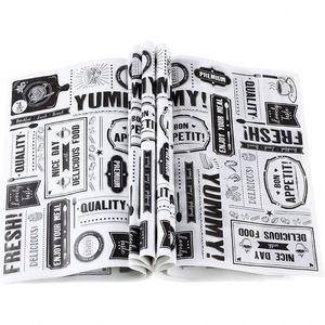 Feuilles de papier sulfurisé personnalisées résistantes à l'huile, papier ciré pour emballage alimentaire, papier anti-graisse jetable - Product Image 6