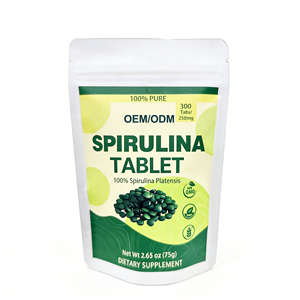 Comprimés de spiruline biologique, meilleur détoxifiant naturel, superaliment végétalien cru, algue bleue verte riche en vitamines et en protéines, comprimé de spiruline - Product Image 1