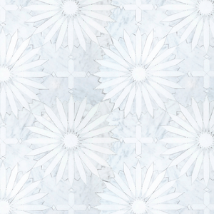 Mosaïque Stella Waterjet en marbre blanc Arcadia et <span class=keywords><strong>bleu</strong></span> Devonshire, finition polie, pour salle de bain et <span class=keywords><strong>douche</strong></span> - Product Image 3