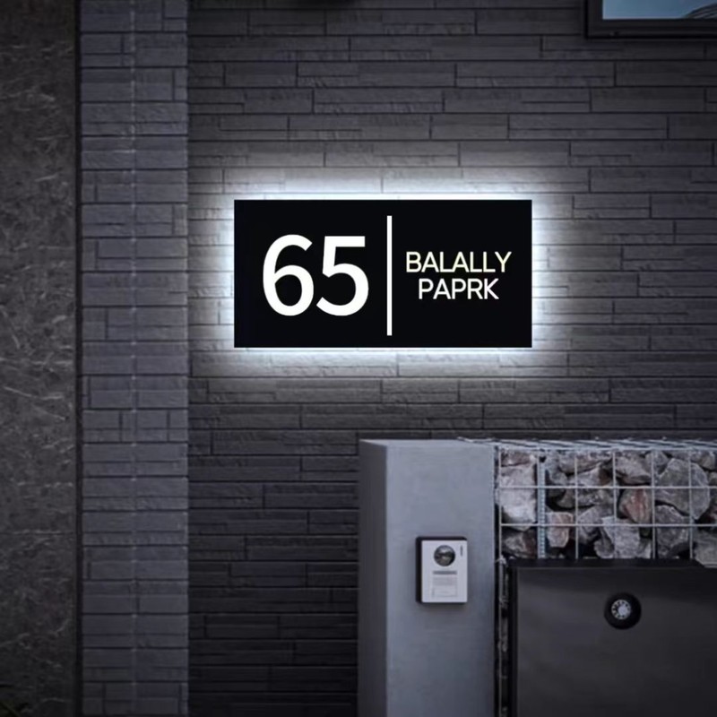 Custom Logo Solar House Number Light