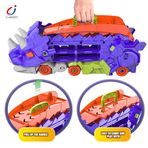 Chengji Dinosaurio Transportador Portátil de Juguetes, Coche de Pista de Aleación con Almacenamiento de Puzles, Triceratops que se Tragó y Deforma - Product Image 4