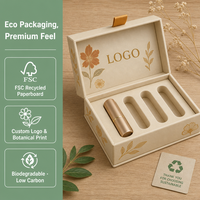 Emballage de rouge à lèvres rigide de conception personnalisée haut de gamme, fermeture magnétique, finition vernie en carton, matériaux recyclés pour cosmétiques