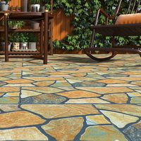 Foshan Antique Porcelaine Carreaux Céramique Rural 300x600 Jardin Villa Auto-construit Maison Carreaux Extérieurs Grain De Bois Carreaux Muraux