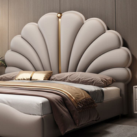 Vente en gros : Lits rembourrés de luxe, modernes, en bois massif, tailles King et Double, avec rangement, mobilier de chambre pour la maison