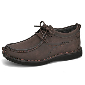 Chaussures Oxford décontractées pour hommes, à enfiler, semelle extérieure en caoutchouc massif, pour l'hiver, style international transfrontalier haut de gamme - Product Image 2