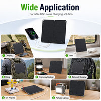 Cargador Solar USB Portátil y Flexible de 5W para Teléfono Celular, para Acampar al Aire Libre, Suministro de Energía de Emergencia