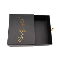 Boîte en carton avec LOGO personnalisé, boîte en carton avec pochette en PU, emballage de luxe pour bijoux, collier et boucles d'oreilles