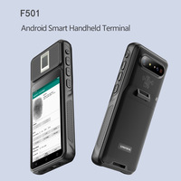 Uniwa F501 PDA Portátil de 5 Pulgadas, Teléfono Inteligente Resistente con Escáner 2D, Terminal de Escaneo con Lector Biométrico de Huellas Dactilares
