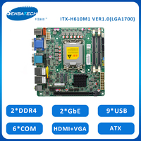 Placa base Itx Lga 1700 Dual Lan DDR4 M.2 PS2 PCIE3.0 X16 ATX 9 USB 6 COM Placa madre