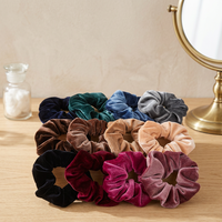 Chouchous en velours polyester avec nœud – Style décontracté chic 10*4cm