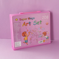 208 jouets de peinture pour enfants, crayons de couleur, aquarelles, matériel scolaire pour l'école primaire, ensemble de peinture, fournitures artistiques scolaires