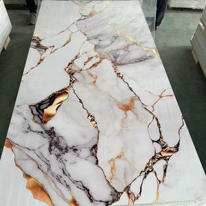 Gương có độ bóng cao, với hai quy trình UV tấm đá cẩm thạch PVC phòng tắm và tường nền TV có sẵn - Product Image 3