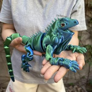 Vashine Figurine d'action de lézard imprimée en 3D, collection d'animaux, jouets pour enfants, souvenirs de zoo en cristal flexible, jouets pour enfants - Product Image 6