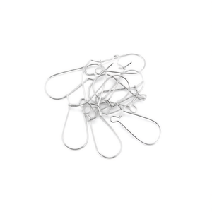 Ganci per orecchini Ilan 0,7x25 mm colore argento per la creazione di gioielli 10 pezzi - Product Image 1