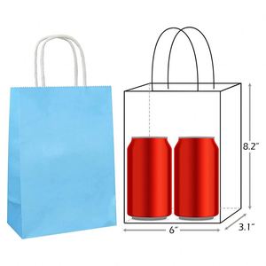 Highs Load-bearing Paper Bags <b>Smalls</b> <b>Gift</b> Kraft Paper Bags with Handles for Party Favors Eco-friendly Durable Kraft Bags - Product Image 2